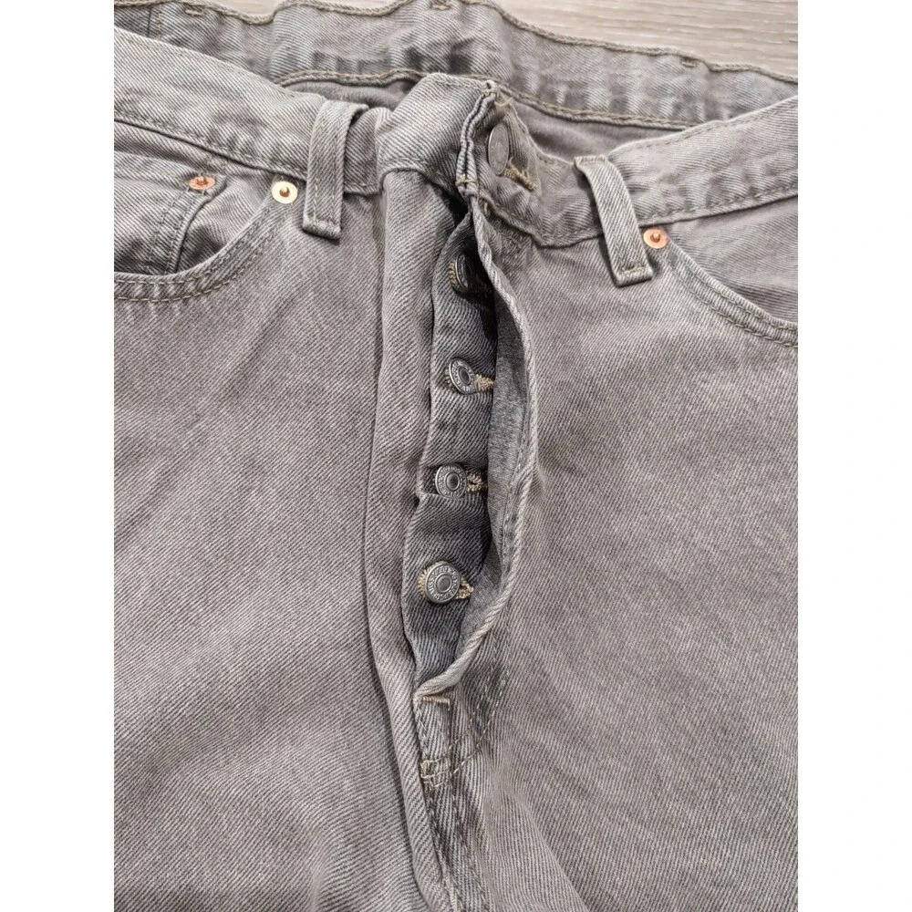 LEVI'S 501 RARE PEWTER COLOR BUTTON FLY DENIM JEANS MEN'S 38X30 EGYPT EUC
